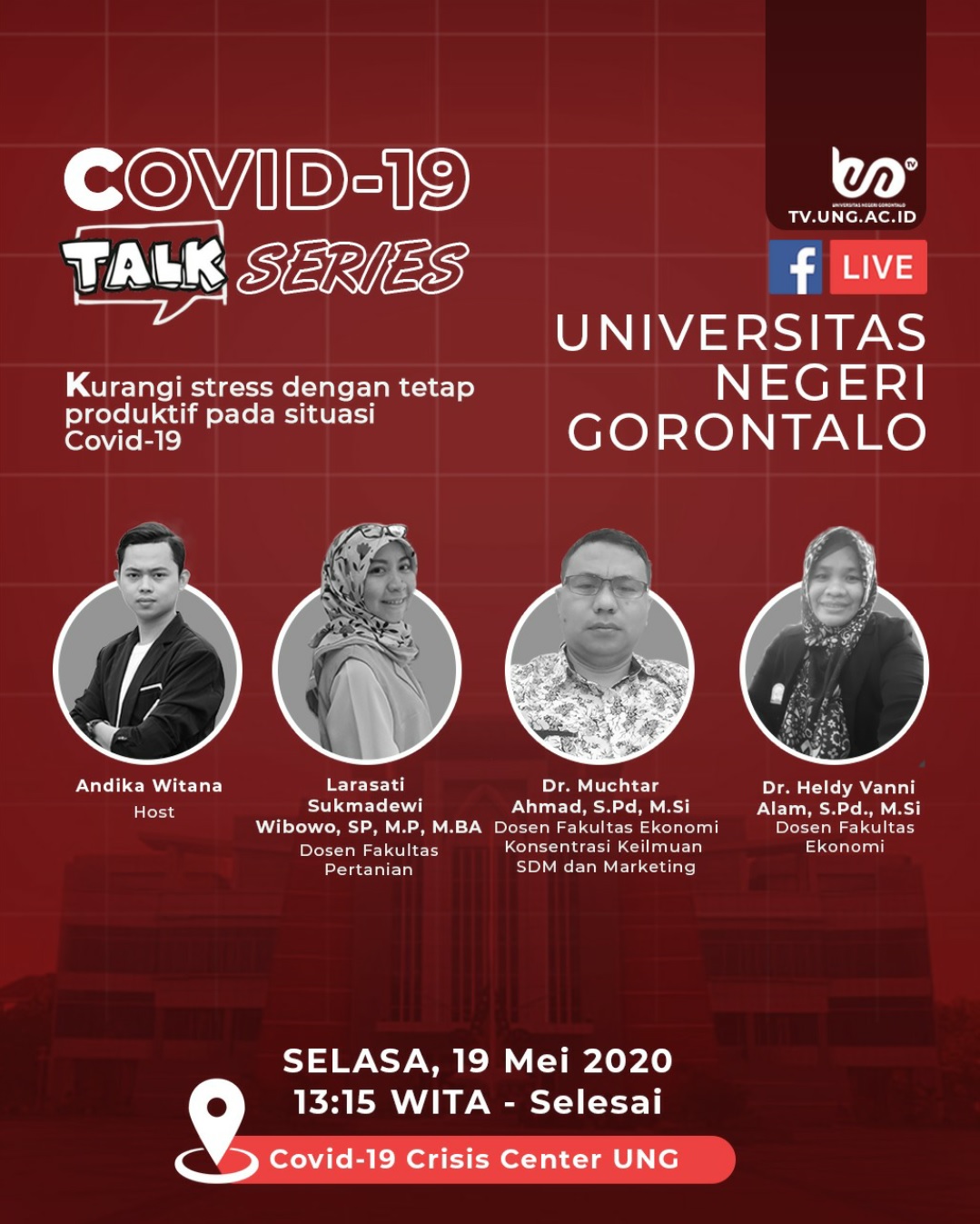 Covid-19 Talk Series: Kurangi Stress Dengan Tetap Produktif Pada Situasi Covid-19