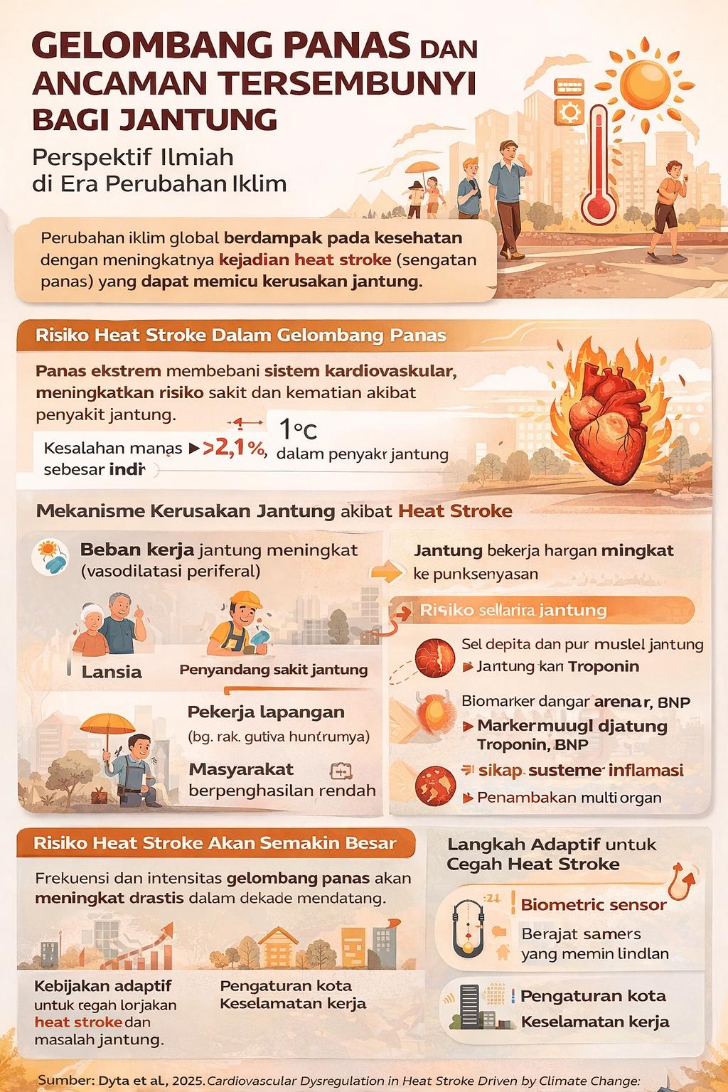 Heat Stroke dan Ancaman Tersembunyi bagi Jantung Ketika Gelombang Panas Naik