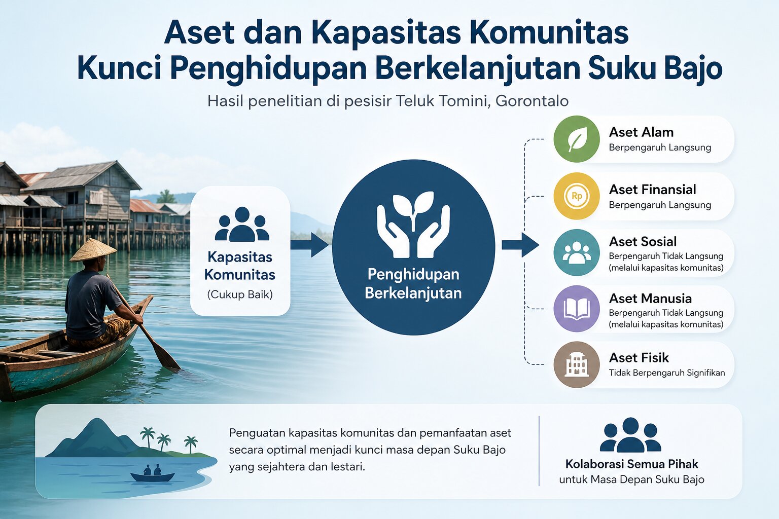 Riset Peneliti UNG Ungkap Peran Aset dan Kapasitas Komunitas dalam Penghidupan Berkelanjutan Suku Bajo di Teluk Tomini
