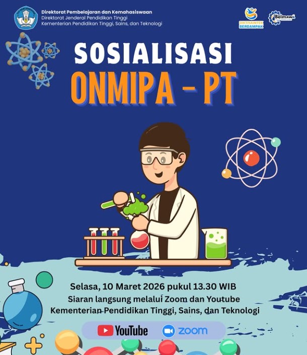 Sosialisasi Olimpiade Nasional Matematika dan Ilmu Pengetahuan Alam Perguruan Tinggi (ONMIPA-PT) Tahun 2026