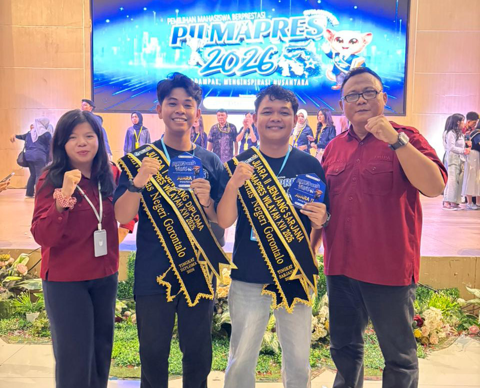 Memukau di Pilmapres Wilayah XVI, Mahasiswa UNG Sabet Juara 1 Diploma dan Juara 2 Sarjana