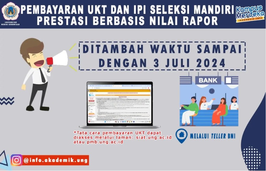 Informasi Pembayaran UKT dan IPI Seleksi Mandiri Prestasi Berbasis Nilai Rapor