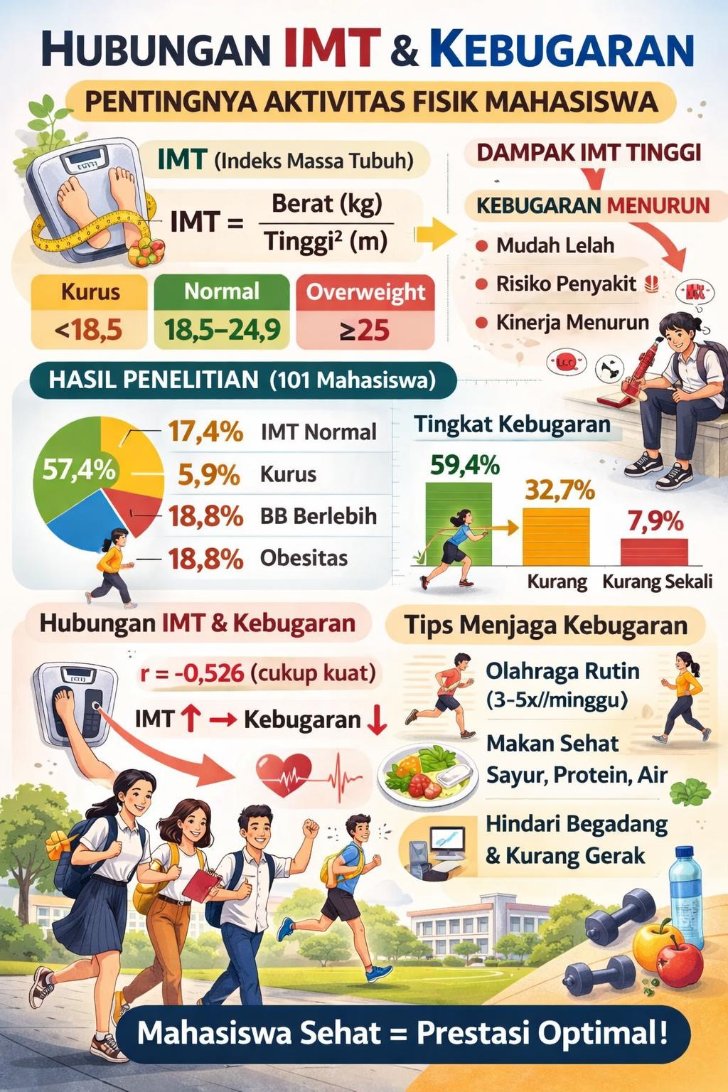 Duduk Terlalu Lama, Kebugaran Menurun: Mengapa Mahasiswa Perlu Peduli Indeks Massa Tubuh