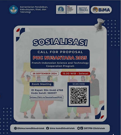 Sosialisasi Proposal Kolaborasi Penelitian Indonesia - Prancis PHC Nusantara 2025