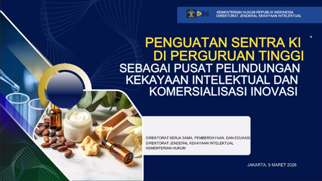 Kementerian Hukum Berikan Penguatan Sentra Kekayaan Intelektual untuk Peneliti UNG