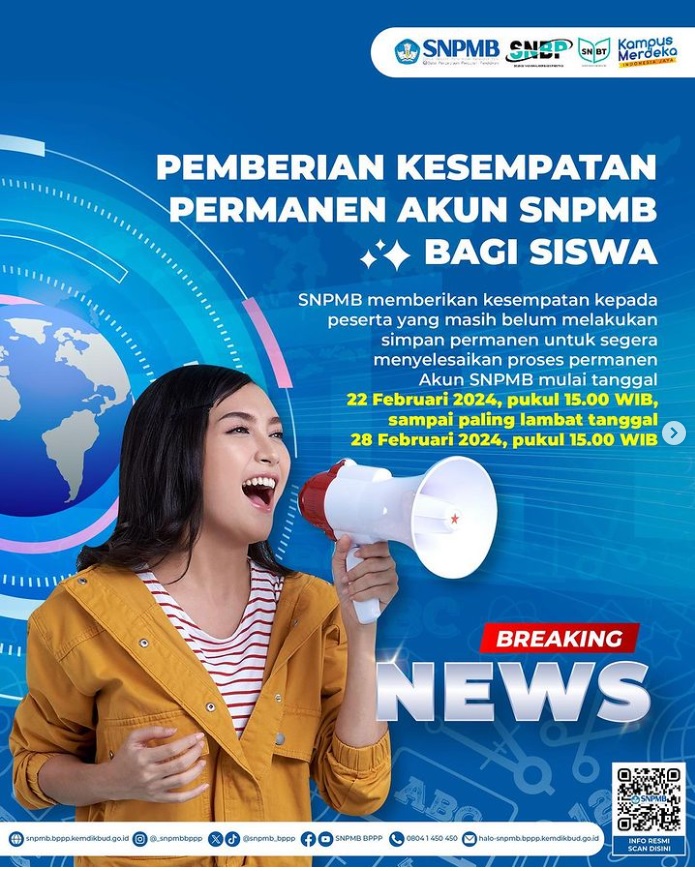 KESEMPATAN TERAKHIR PERMANEN AKUN SISWA