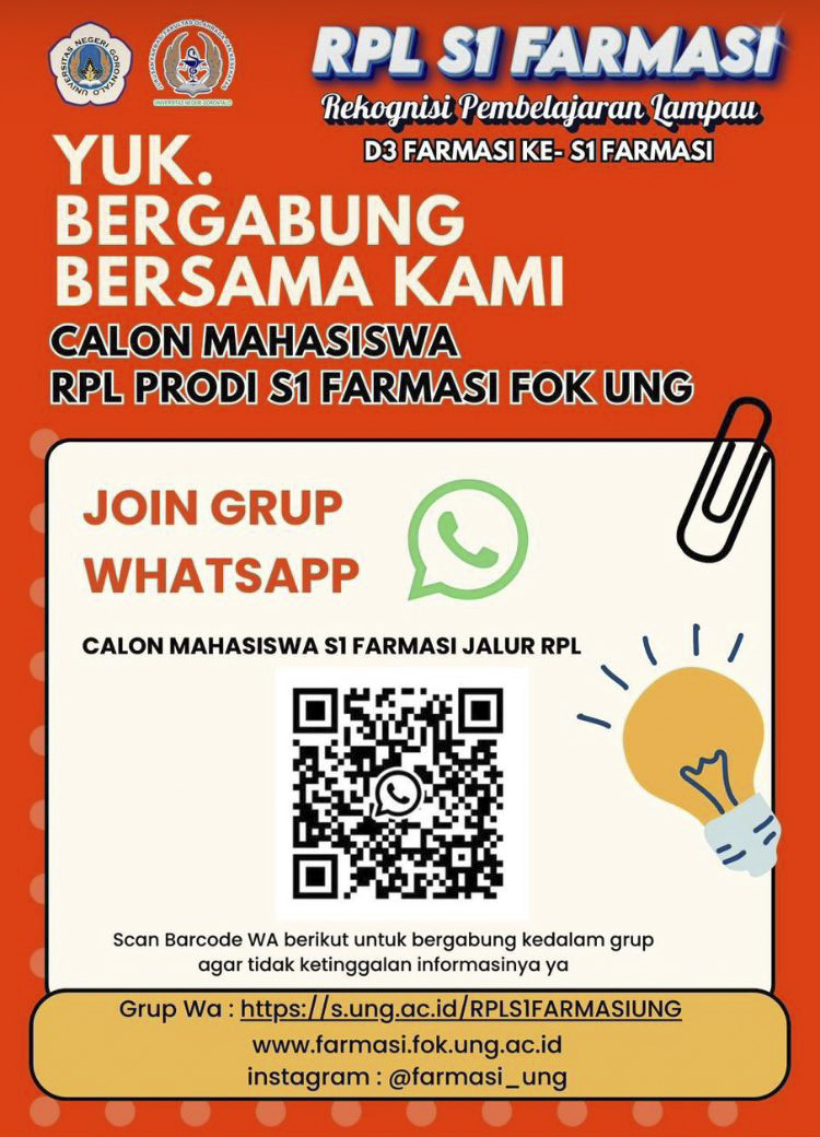 Ayo Bergabung, UNG Telah Membuka Program RPL Farmasi