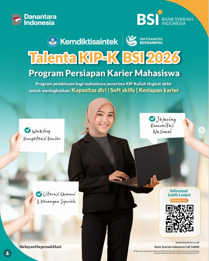 Talenta KIP-K BSI Tahun 2026: Program Persiapan Karier Mahasiswa