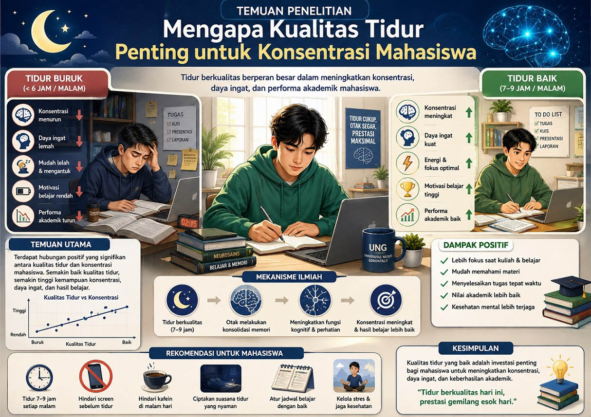 Kurang Tidur dan Sulit Fokus, Peneliti Fakultas Kedokteran Ungkap Mengapa Kualitas Tidur Penting bagi Mahasiswa