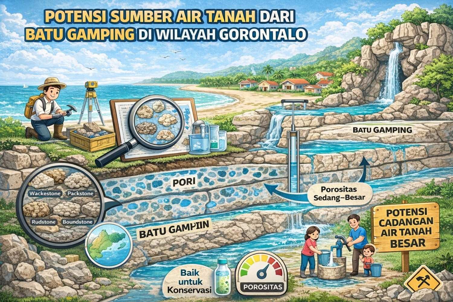 Peneliti UNG Berhasil Mengungkap Potensi Sumber Air Tanah di Wilayah Gorontalo Dari Batu Gamping