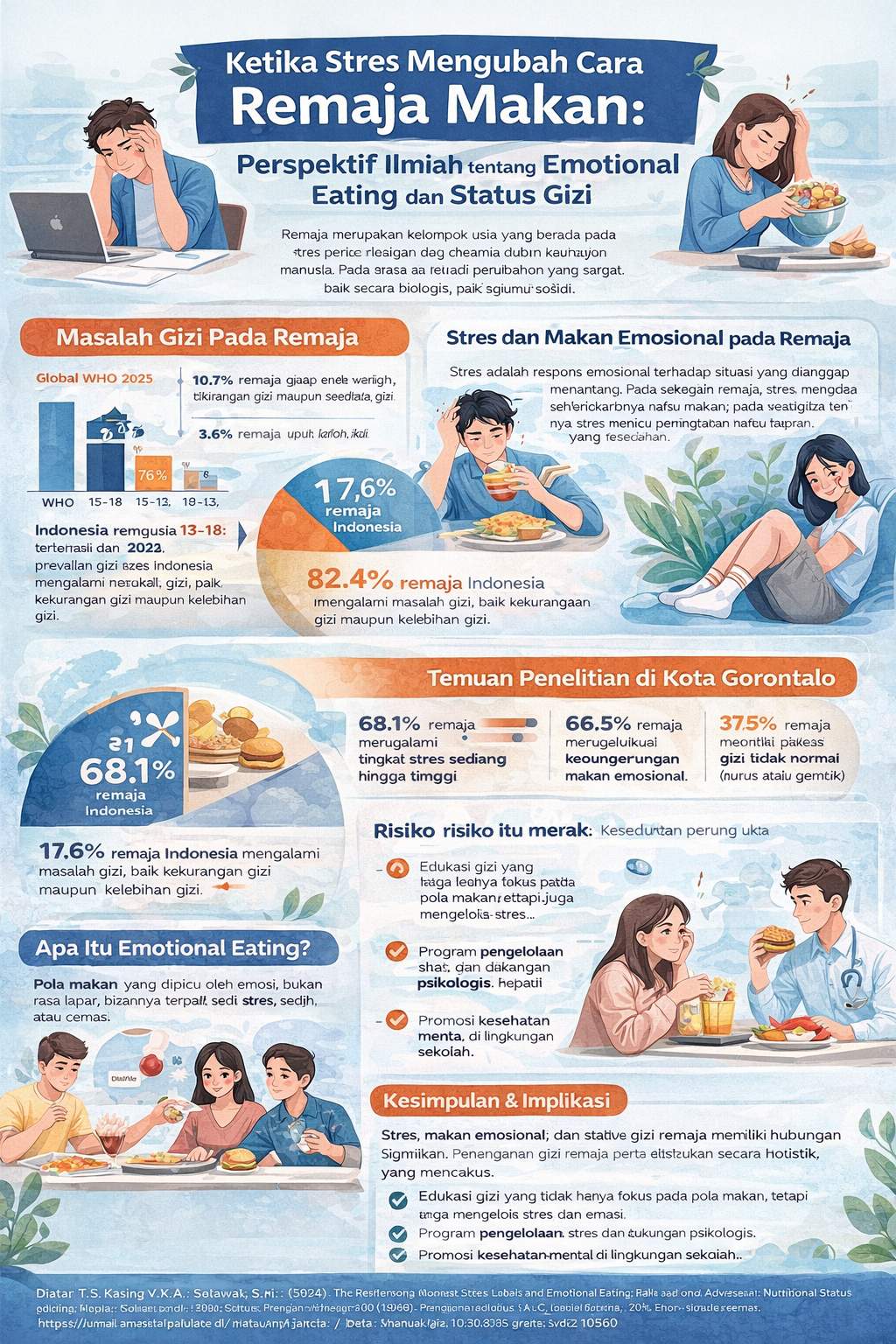 Ketika Stres Mengubah Cara Remaja Makan, Perspektif Ilmiah tentang Emotional Eating dan Status Gizi