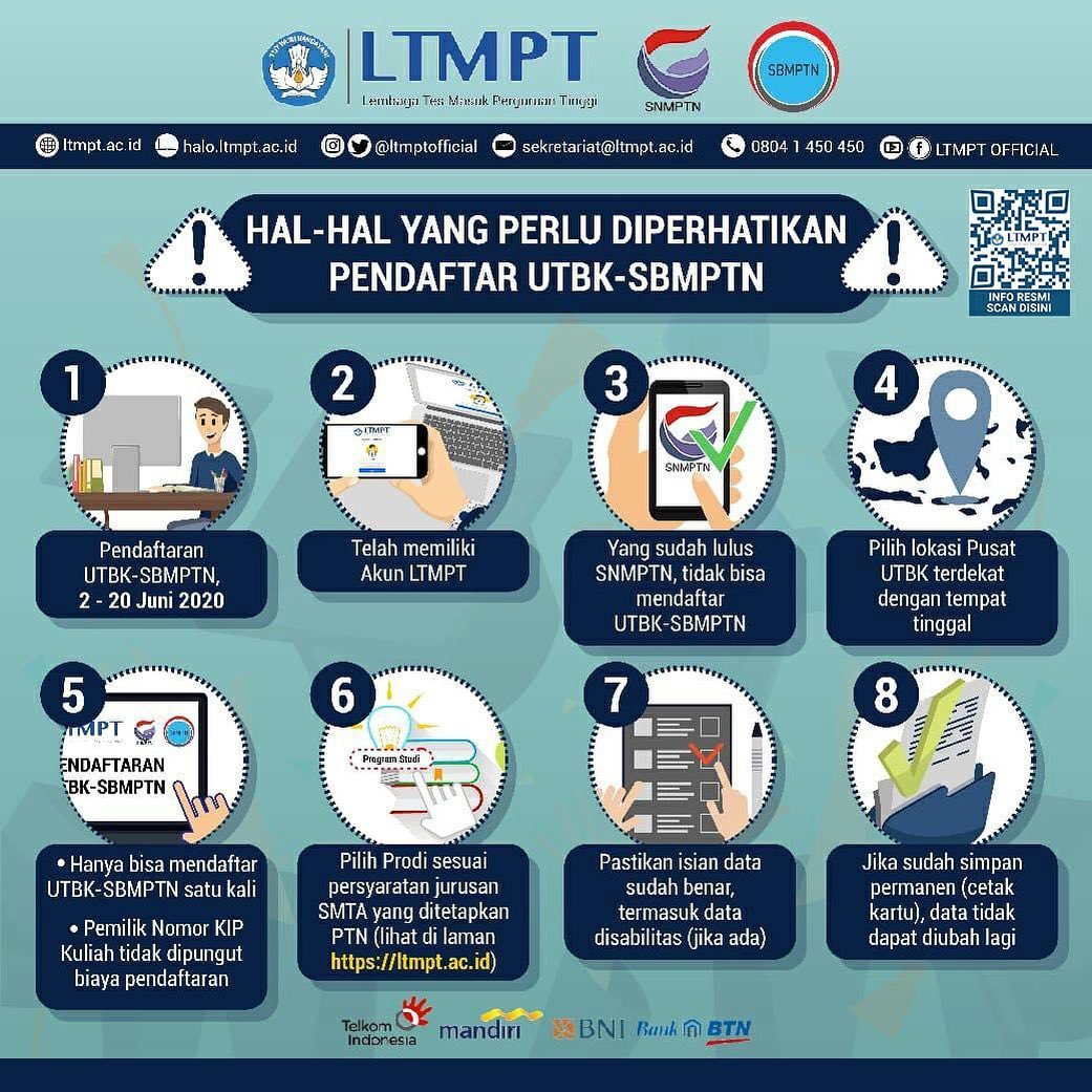 Simak 8 Hal yang Harus Diperhatikan Saat Mendaftar UTBK-SBMPTN 2020