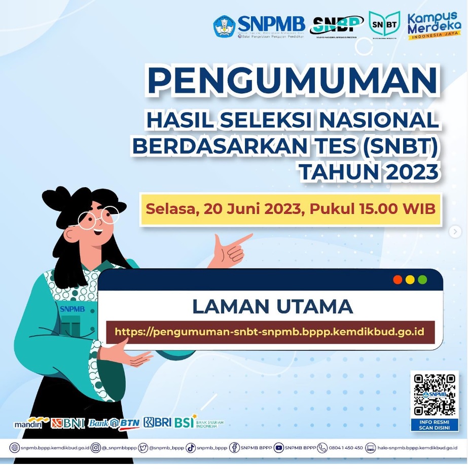 Informasi Pengumuman Hasil Seleksi Nasional Berdasarkan Tes Tahun 2023