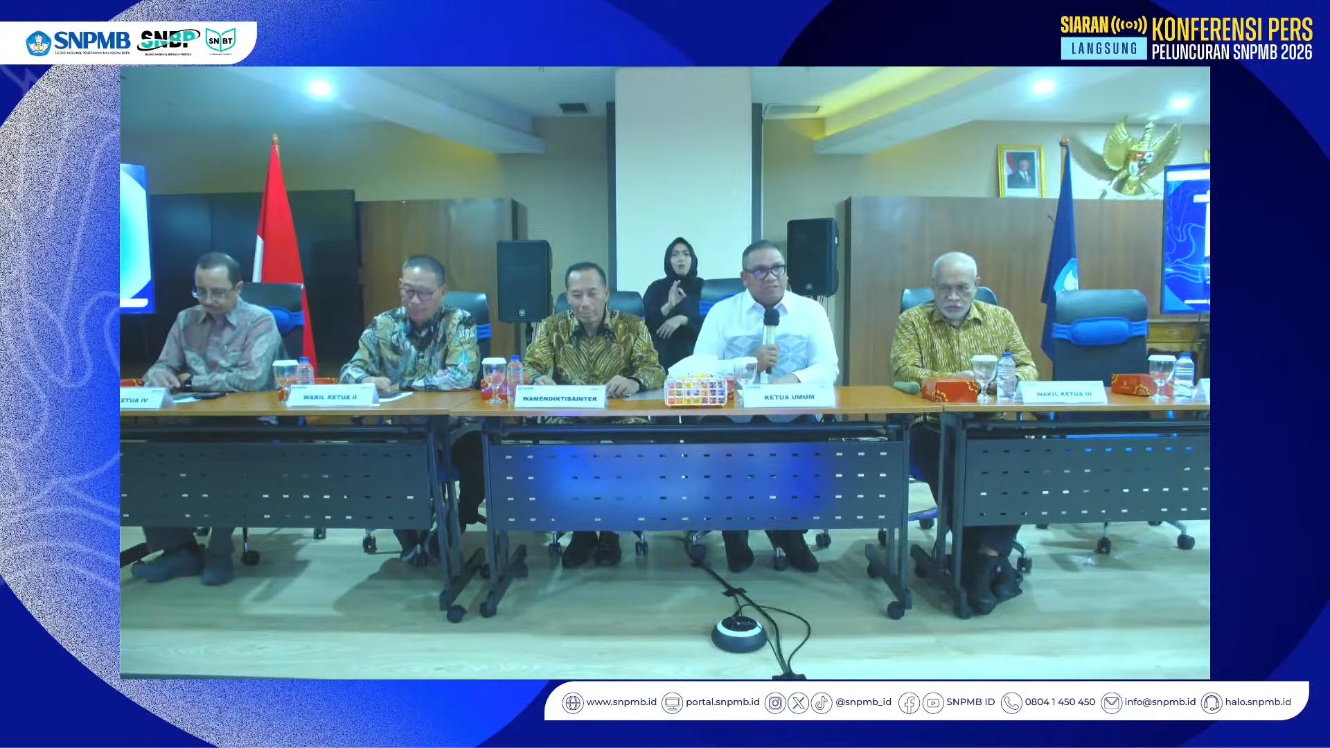 Tahapan SNPMB Dimulai Januari 2026, Ketua Umum Tim Penanggung Jawab SNPMB Imbau Sekolah dan Calon Mahasiswa Serius