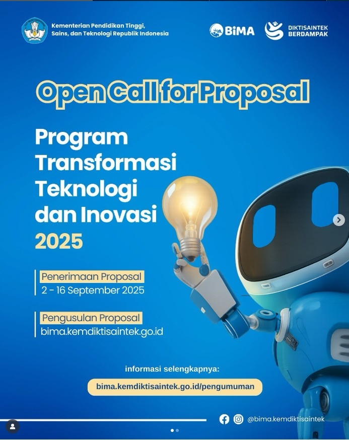 Open Call for Proposal: Program Transformasi Teknologi dan Inovasi (PTTI) 2025