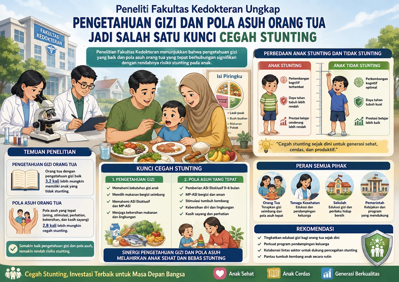 Riset Peneliti Fakultas Kedokteran Ungkap Pengetahuan Gizi Dan Pola Asuh Orang Tua Jadi Salah Satu Kunci Cegah Stunting