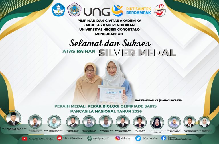 Berprestasi Gemilang, Mahasiswa BK FIP UNG Raih Medali Perak FOSNAS 2026