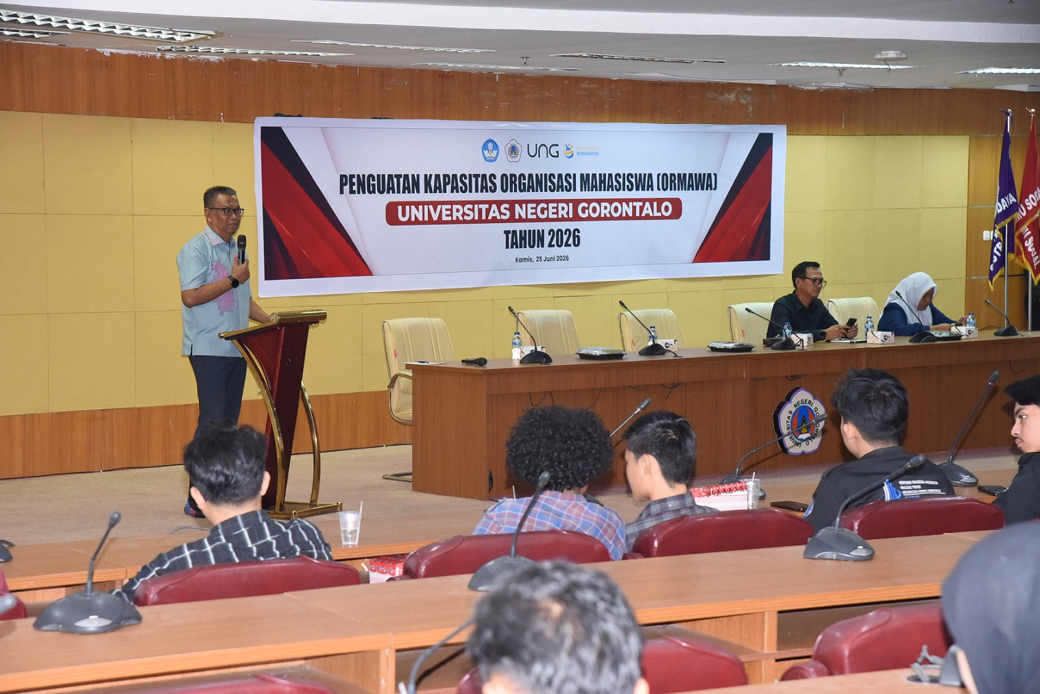 UNG Bekali Pengurus Ormawa 2026, Siapkan Pemimpin Muda Kampus yang Solid dan Berprestasi