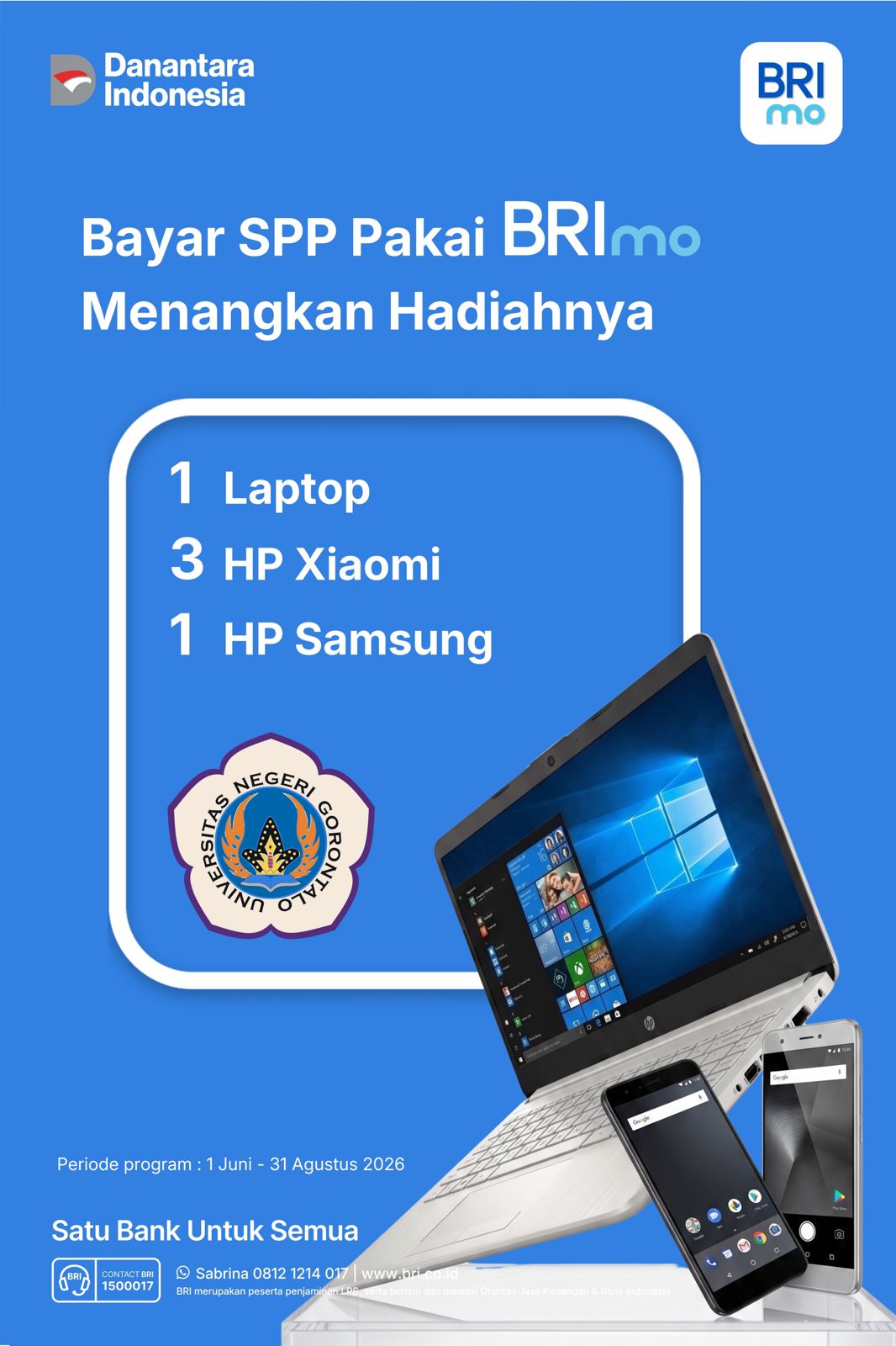 Bayar SPP Pakai Brimo, Menangkan Hadiahnya