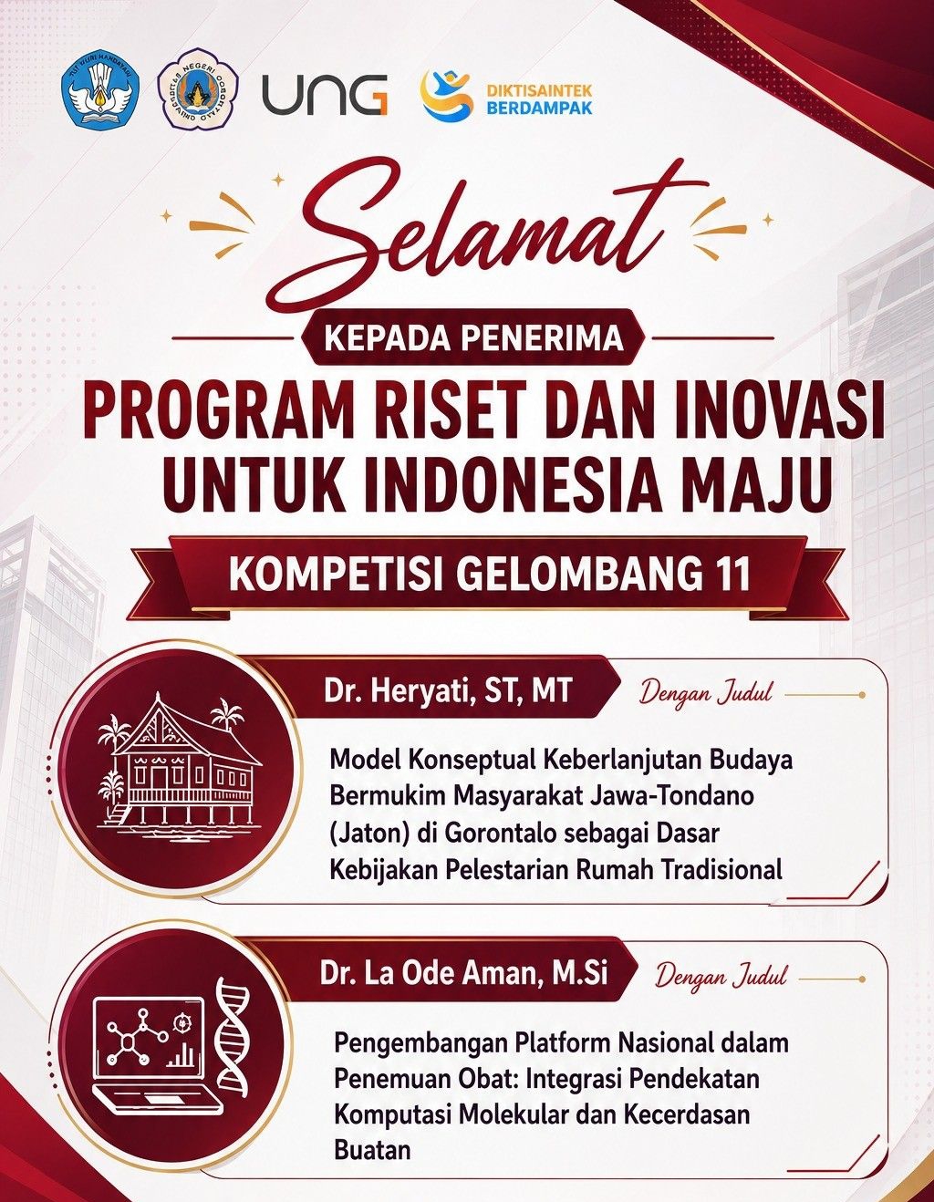 Peneliti UNG Raih Pendanaan Program Riset dan Inovasi untuk Indonesia Maju
