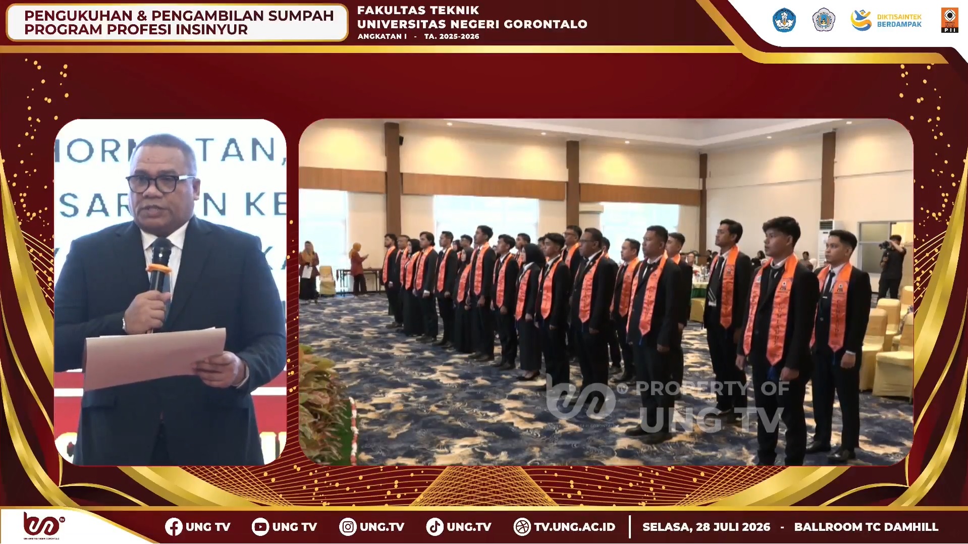 Catatkan Sejarah Baru, UNG Mengukuhkan Lulusan Perdana Program Profesi Insinyur 