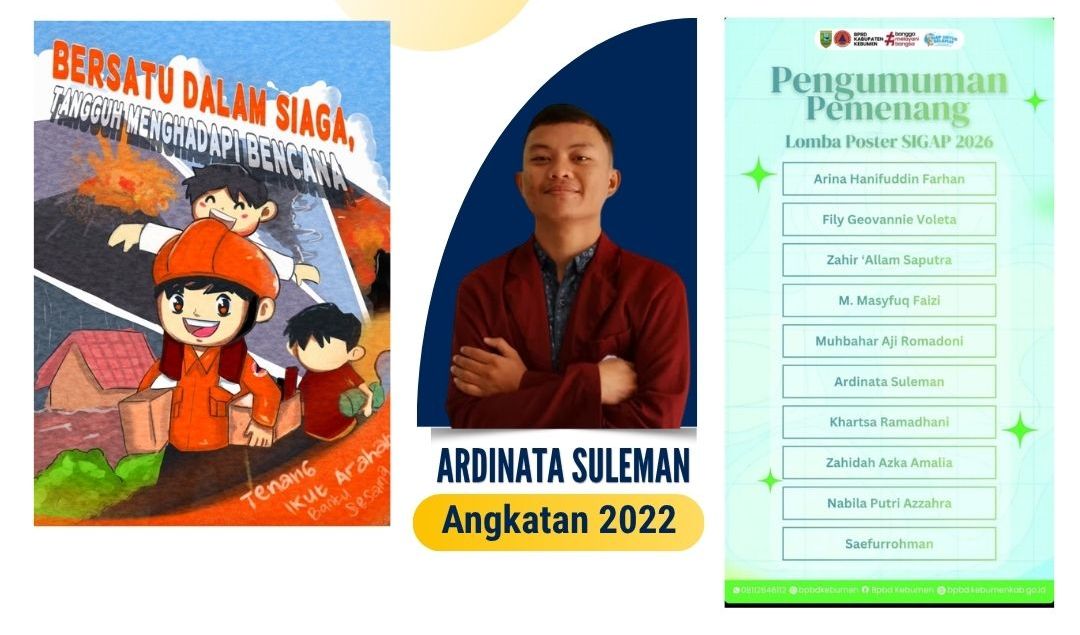 Mahasiswa FMIPA Raih Prestasi di Lomba Poster Hari Kesiapsiagaan Bencana BPBD Kebumen Jawa Tengah
