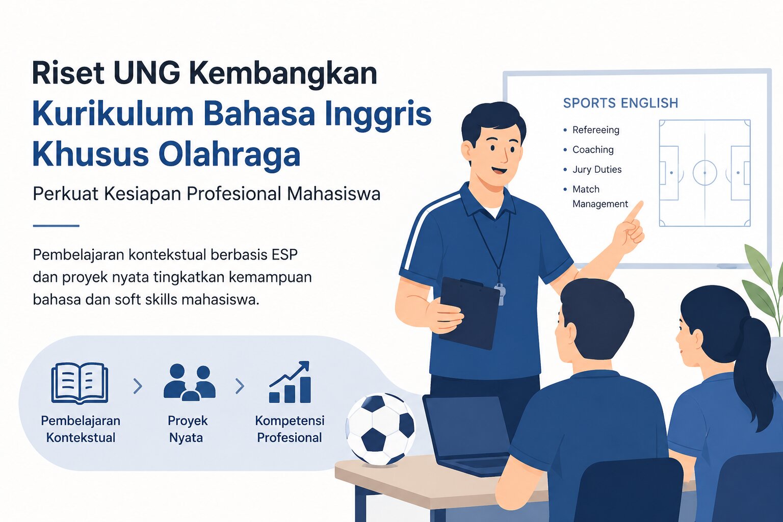 Riset UNG Kembangkan Kurikulum Bahasa Inggris Khusus Olahraga untuk Perkuat Kesiapan Profesional Mahasiswa