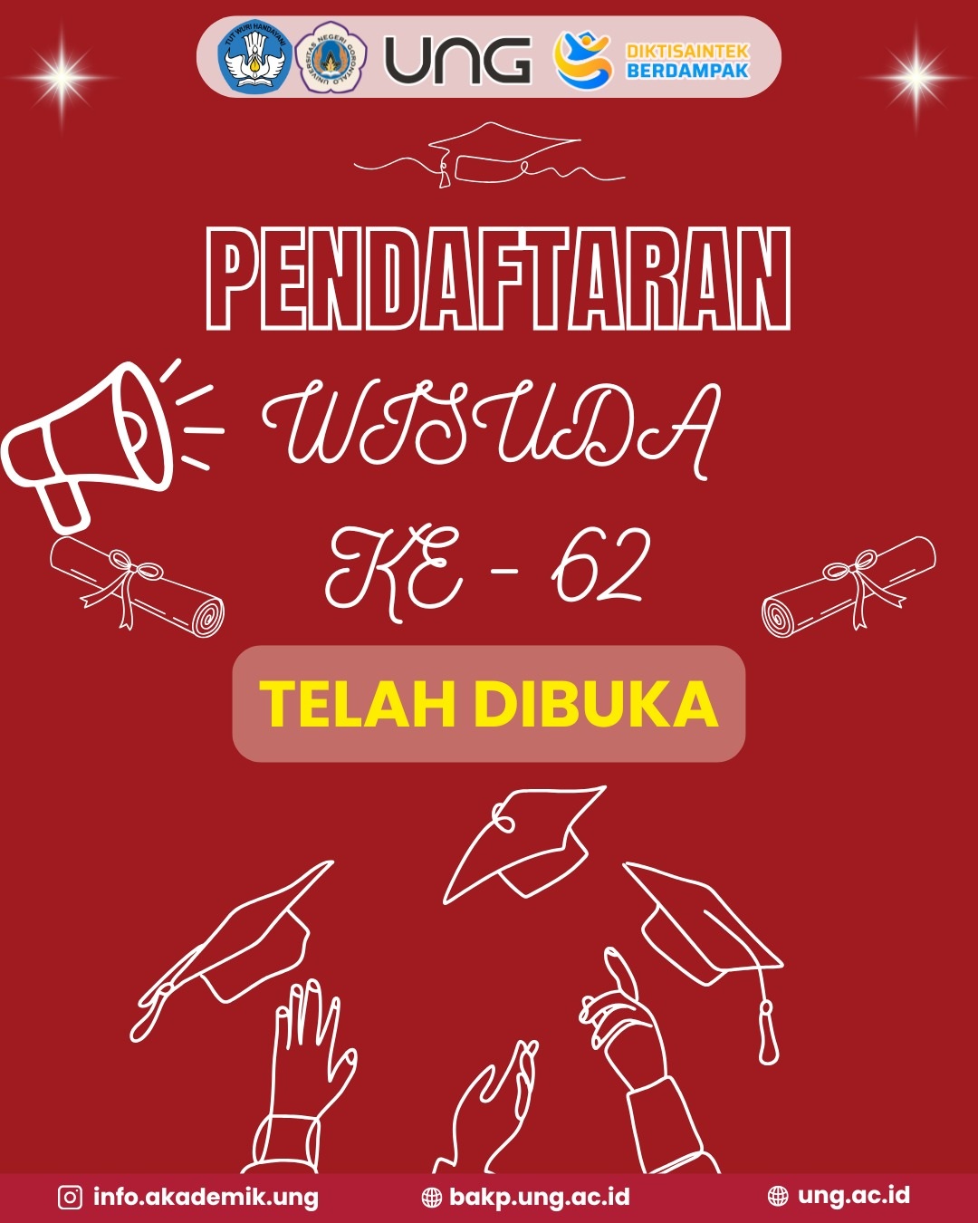 Pendaftaran Wisuda Ke-62 Universitas Negeri Gorontalo Resmi Dibuka