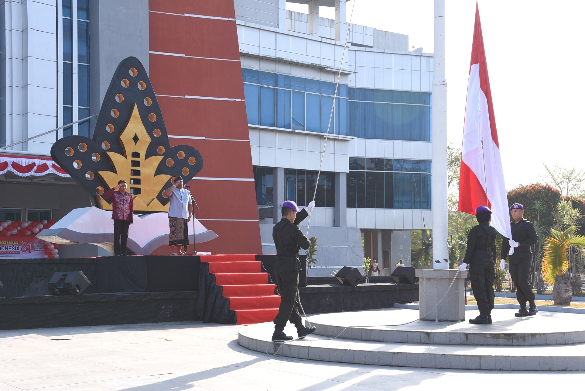 Momentum Kemerdekaan, Civitas Akademika UNG Gelar Upacara Peringatan HUT RI ke-81 