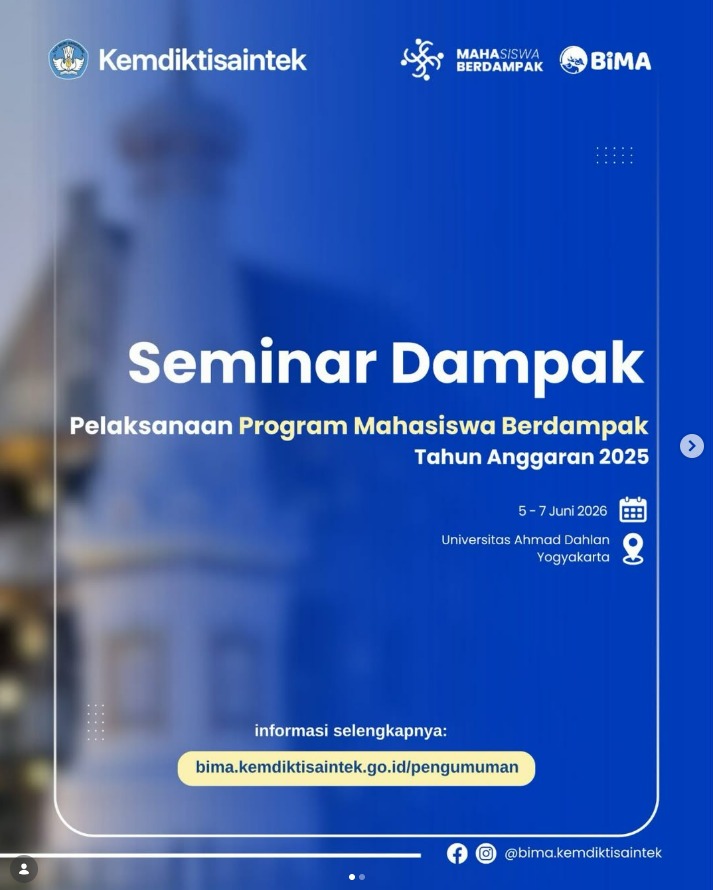 Seminar Dampak Pelaksanaan Program Mahasiswa Berdampak Tahun Anggaran 2025