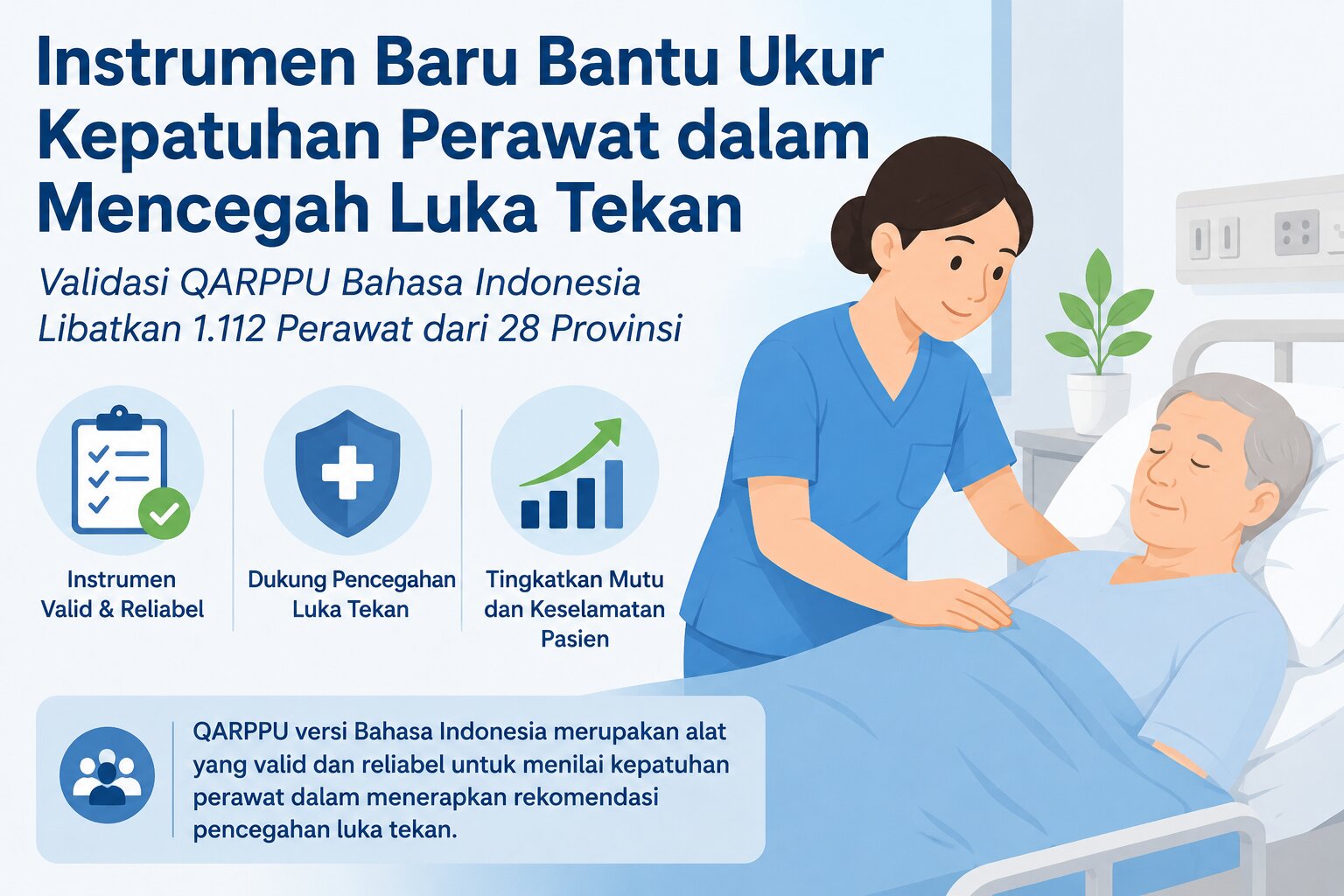 Instrumen Baru Bantu Ukur Kepatuhan Perawat dalam Mencegah Luka Tekan