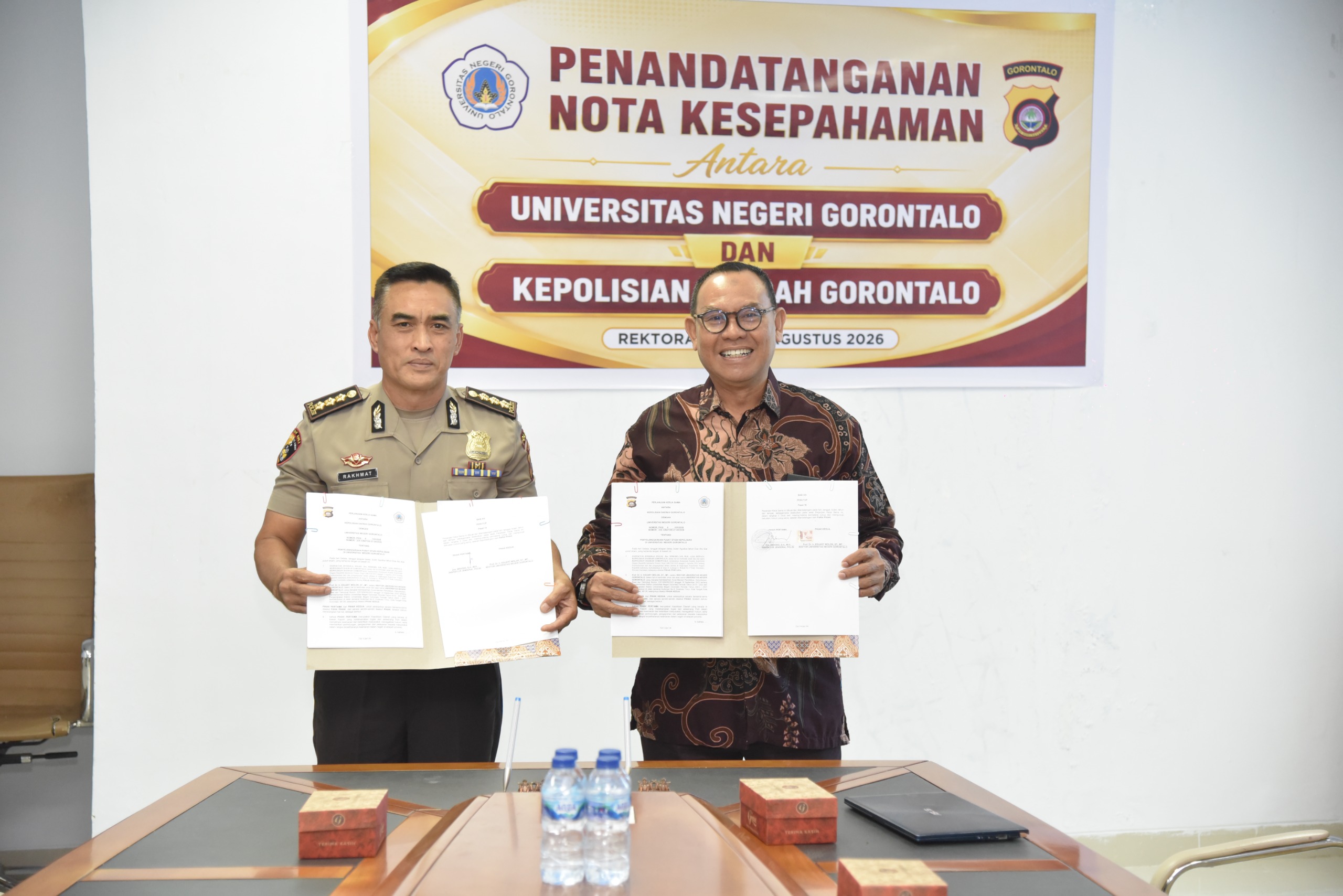 Perkuat Kolaborasi, Polda Gorontalo Gandeng UNG Bentuk Pusat Studi Kepolisian