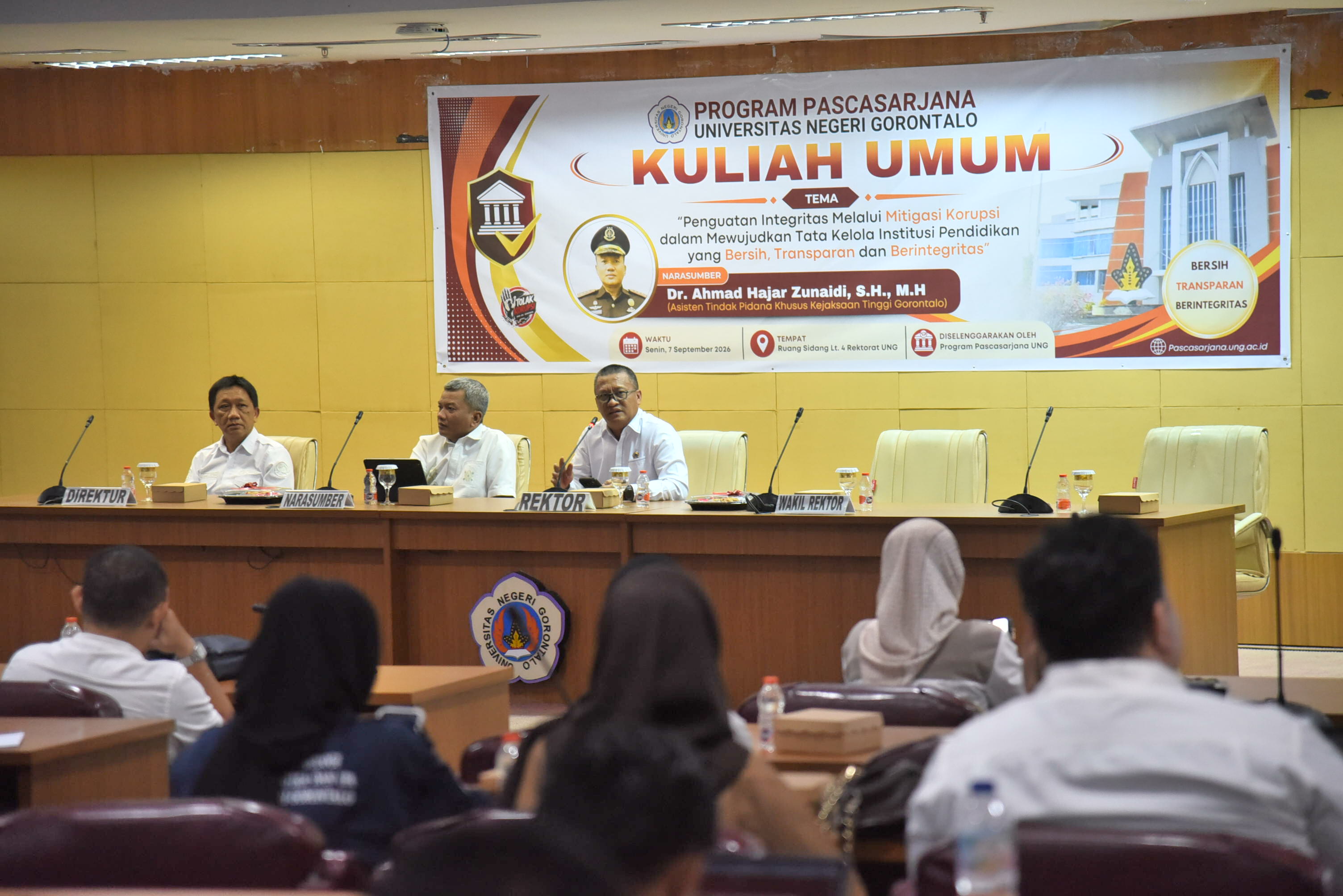 Pascasarjana UNG Perkuat Integritas Mahasiswa melalui Kuliah Umum Mitigasi Korupsi