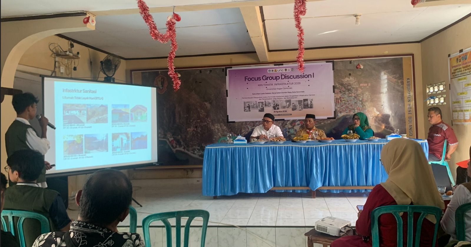 Untuk Lindungi Laut, Mahasiswa KKN Infrastruktur UNG Desain Pengelolaan Air Limbah dan Persampahan Pesisir Leato Selatan