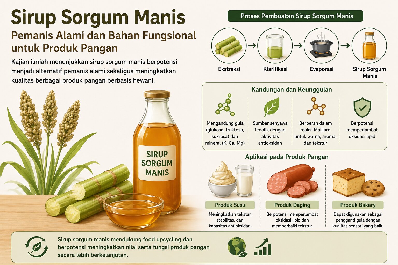 Sirup Sorgum Manis, Dari Batang Tanaman Menjadi Pemanis Fungsional untuk Pangan Berkelanjutan
