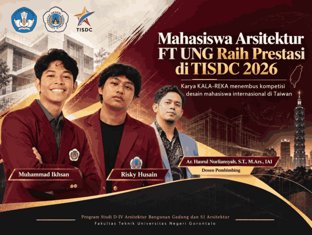 Tembus Kompetisi Desain Dunia, Mahasiswa FT UNG Raih Penghargaan Internasional Lewat Karya KALA-REKA